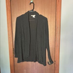 French Laundry Charcoal Open Front Cardigan